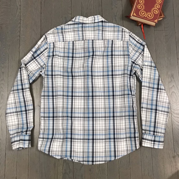 Tony Hawk Blue Plaid Long Sleeve Button Down Shirt - Picture 5 of 5